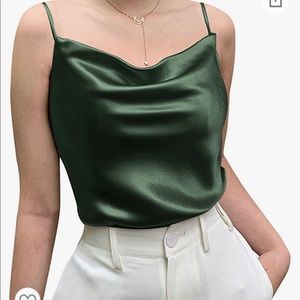 Dark Green Silk Camisole NWT